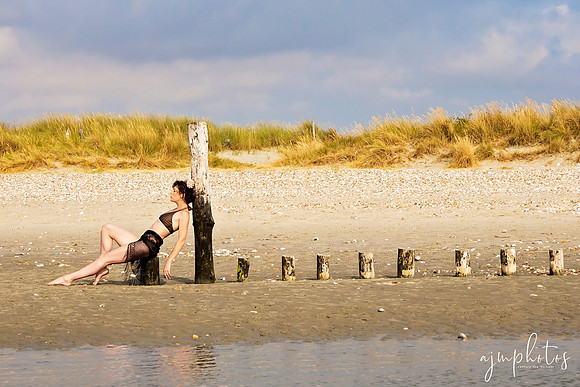 Laying around on the beach at West Wittering